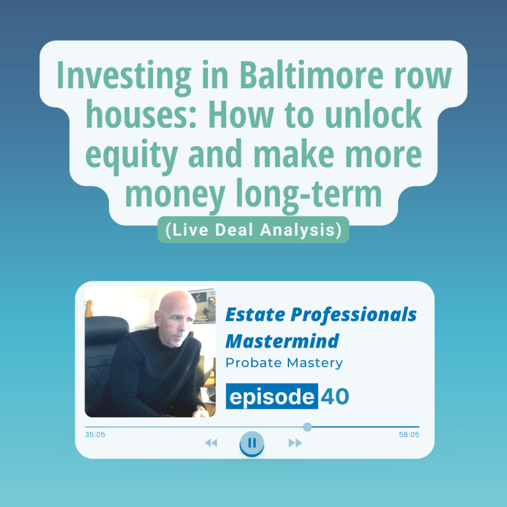 Investing in Baltimore row houses: How to unlock equity and make more money long-term (Live Deal Analysis)