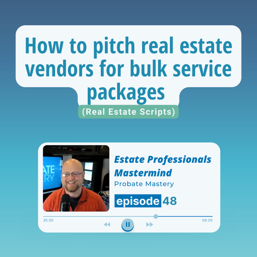 How to pitch real estate vendors for bulk service packages (Real Estate Vendors)