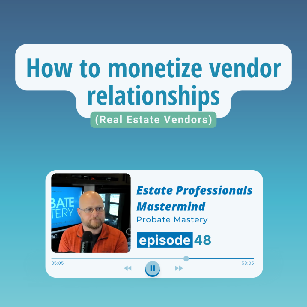 How to monetize vendor relationships (Real Estate Vendors)