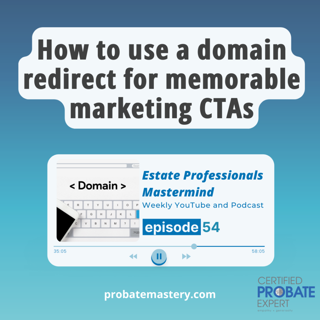 How to use a domain redirect for memorable marketing CTAs (Real Estate Marketing Tips)