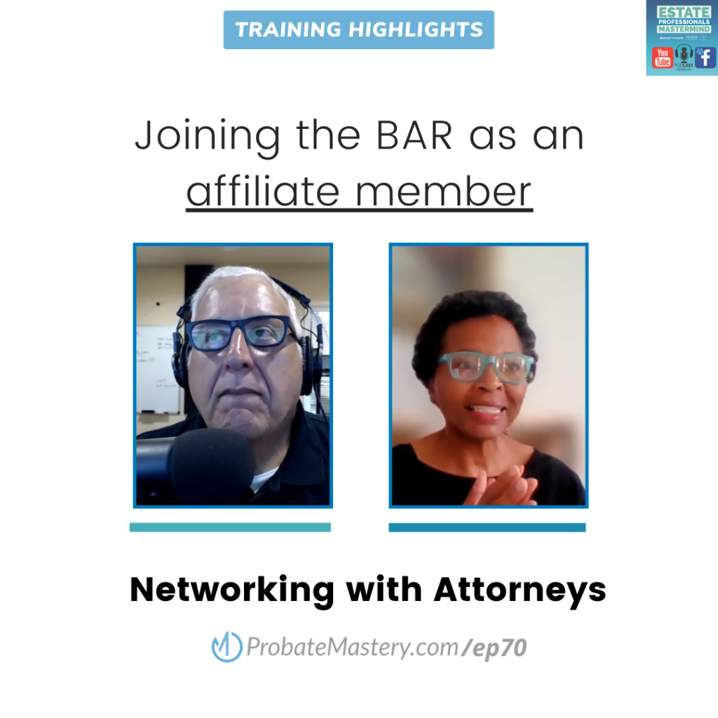 Joining the BAR as an affiliate member (Attorney Networking)