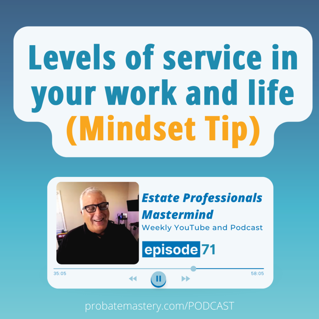 Levels of service in your work and life (Mindset and Growth)
