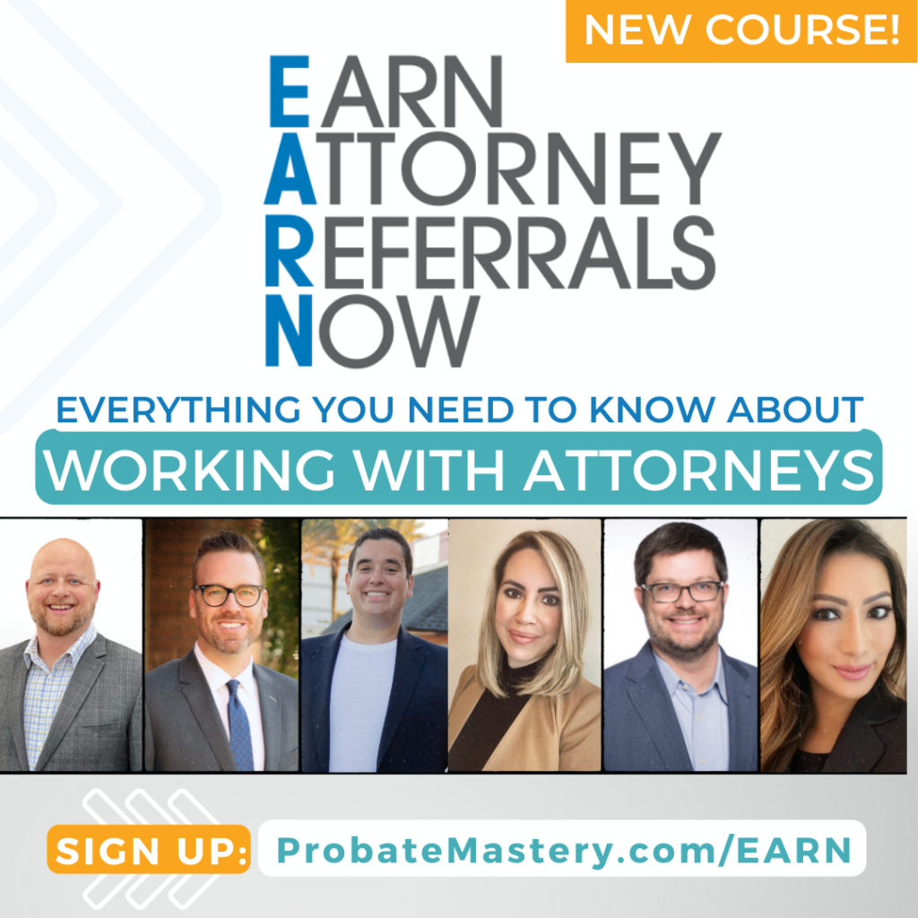 Earn Attorney Referrals Now Course for real estate agents and investors