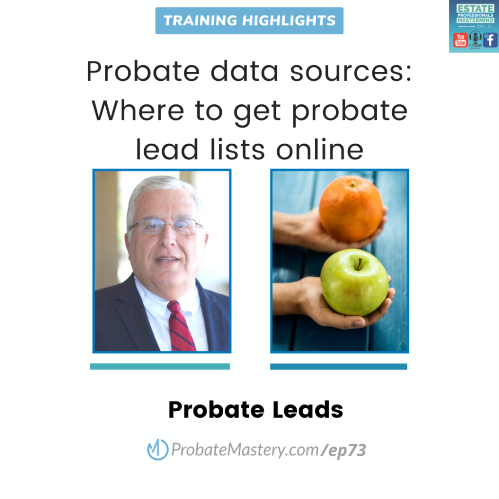 Probate data sources: Where to get probate lead lists online (Probate Leads)