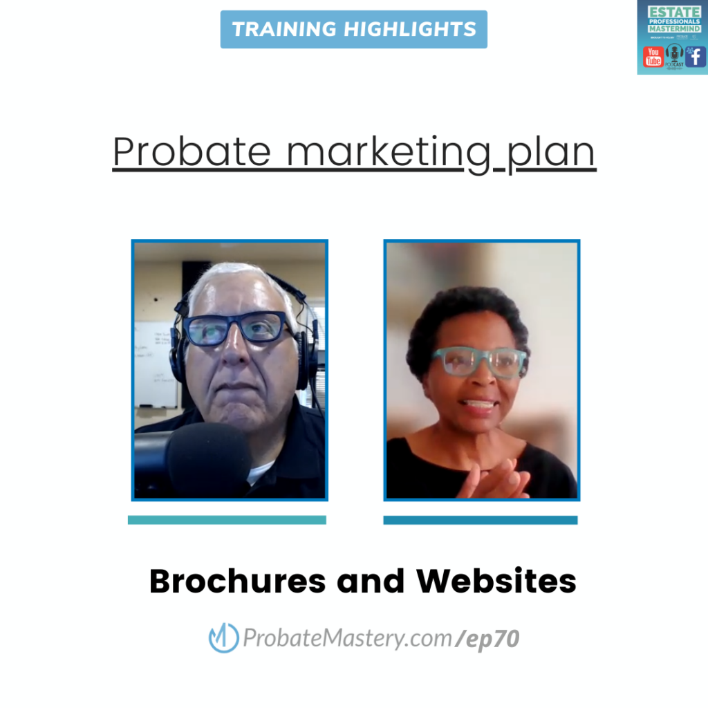 Probate marketing plan and example brochure from All The Leads (Probate Marketing)