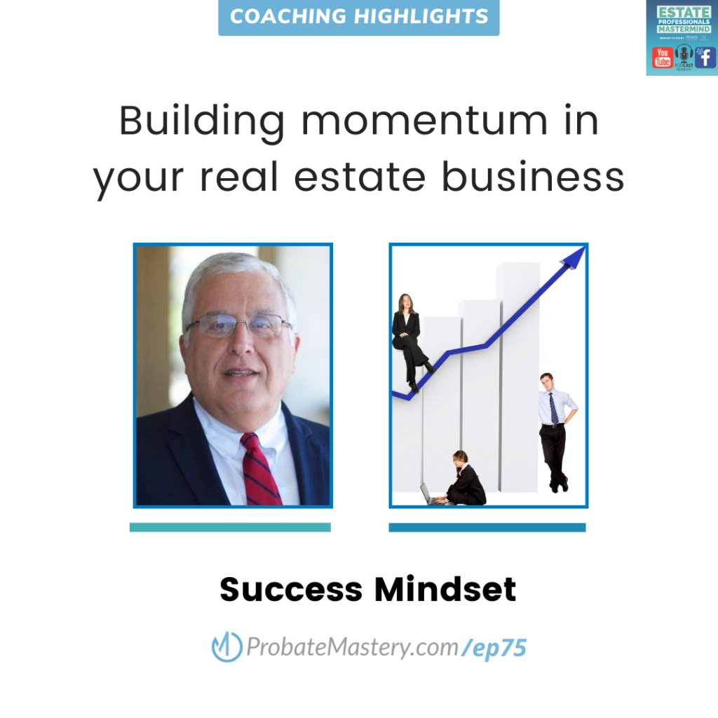 Building momentum in your real estate business (Real Estate Mindset)