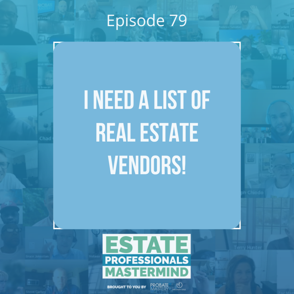 I need a list of real estate vendors!