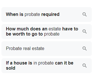 people also ask probate search when I type real estate video strategies 